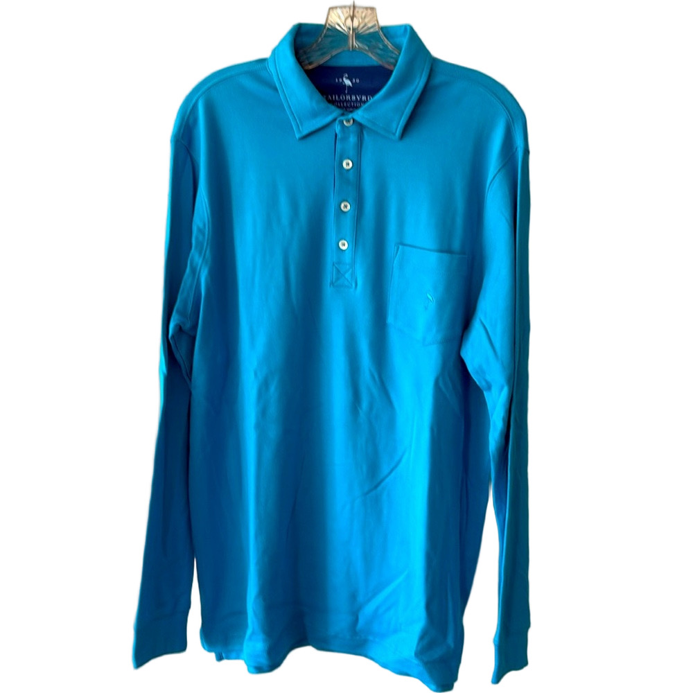 NWOT- Tailorbyrd Collection Aqua Longsleeve- Large - Picture 2 of 5
